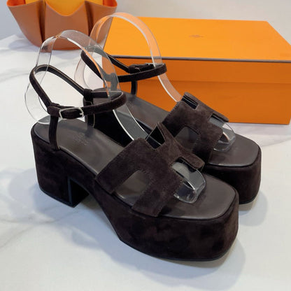 JAM 30 SANDAL IN CAROB BROWN SUEDE