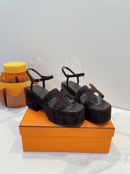 JAM 30 SANDAL IN CAROB BROWN SUEDE