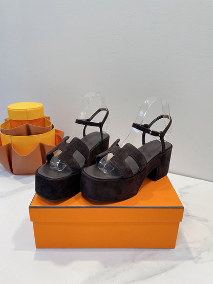 JAM 30 SANDAL IN CAROB BROWN SUEDE