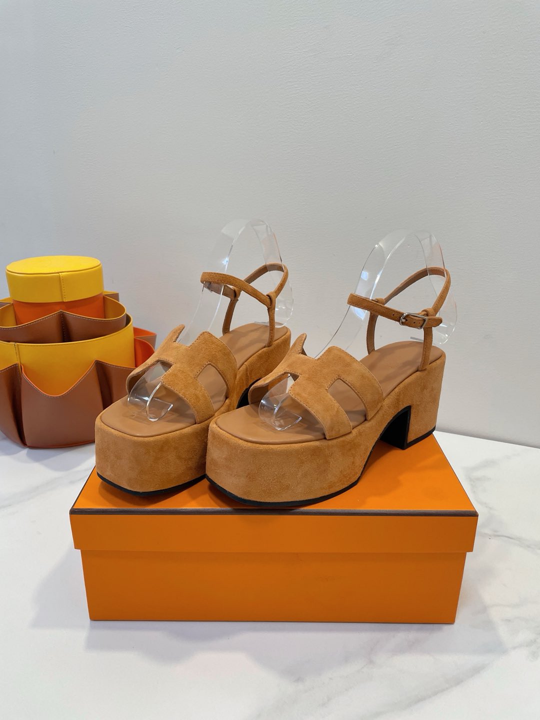 JAM 30 SANDAL IN CINNAMON BROWN SUEDE
