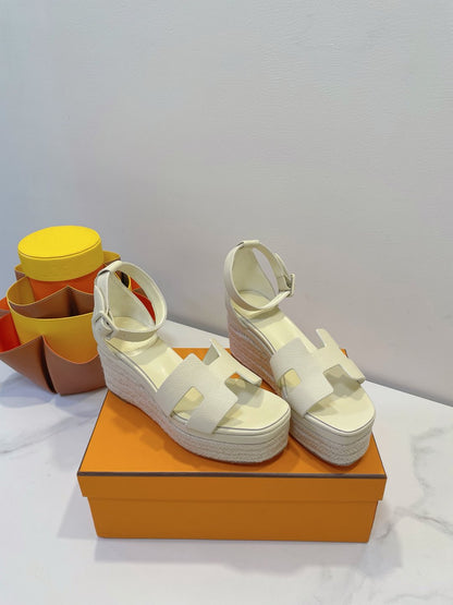 ELDA ESPADRILLE IN WHITE CREAM EPSOM CALFSKIN