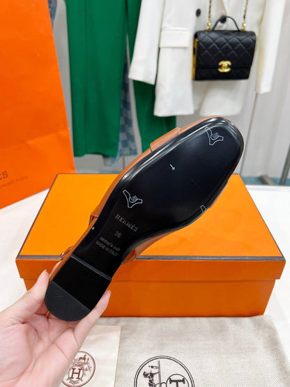 INNOCENTE SLINGBACK CARAMEL CALFSKIN