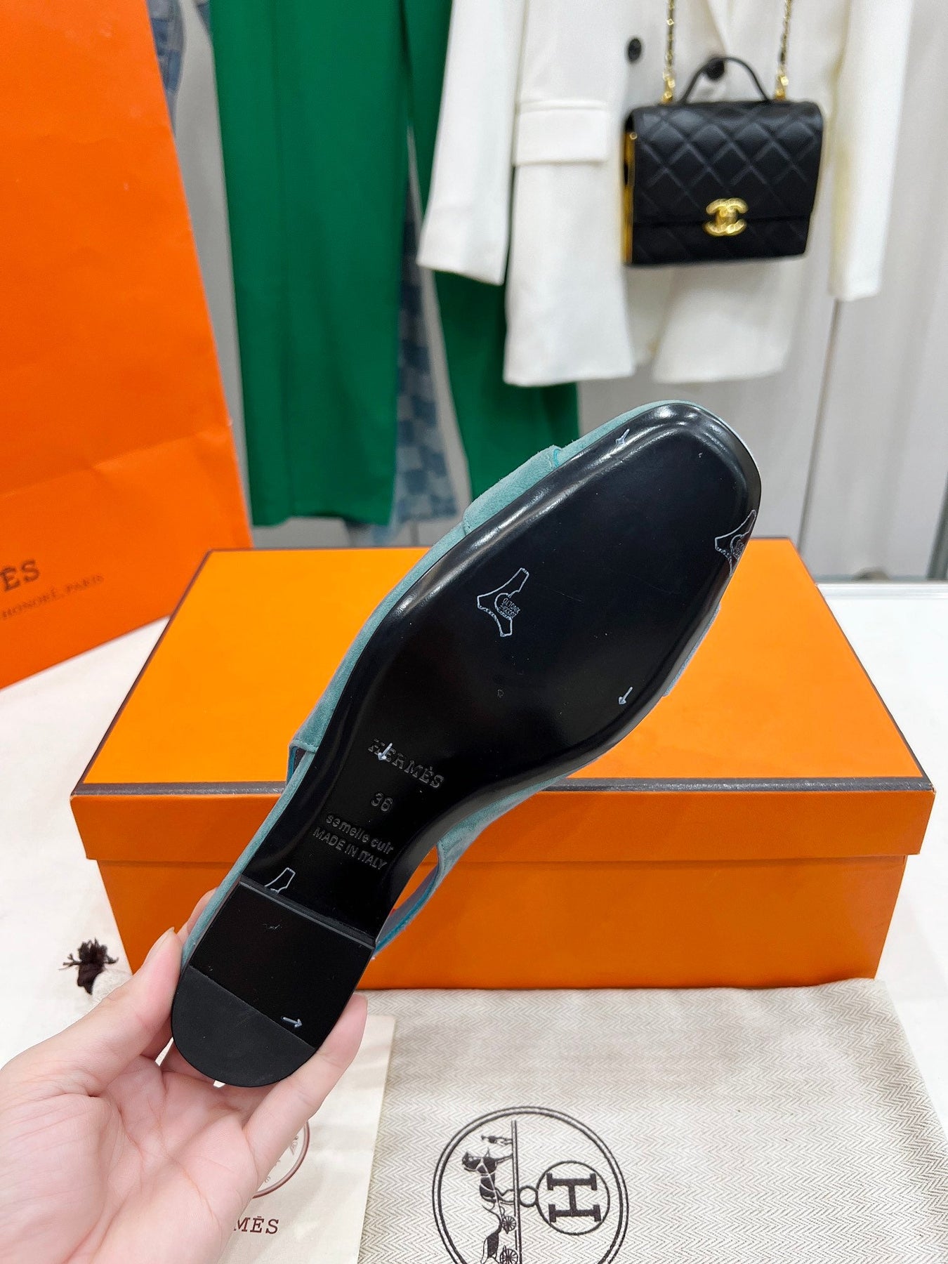 INNOCENTE SLINGBACK TEAL SUEDE