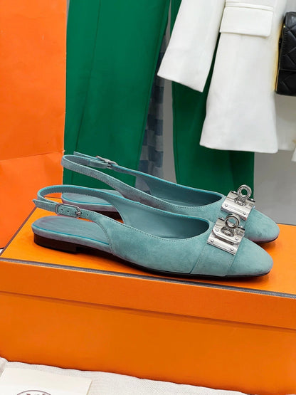 INNOCENTE SLINGBACK TEAL SUEDE