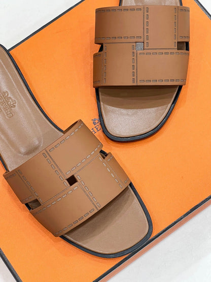 IDIOMA SANDAL IN BRONZE BROWN CALFSKIN