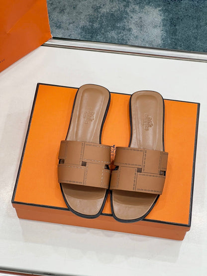 IDIOMA SANDAL IN BRONZE BROWN CALFSKIN