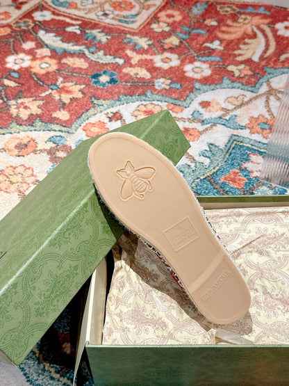 GG ESPADRILLE LOAFER CRIMSON AND OCEAN CANVAS