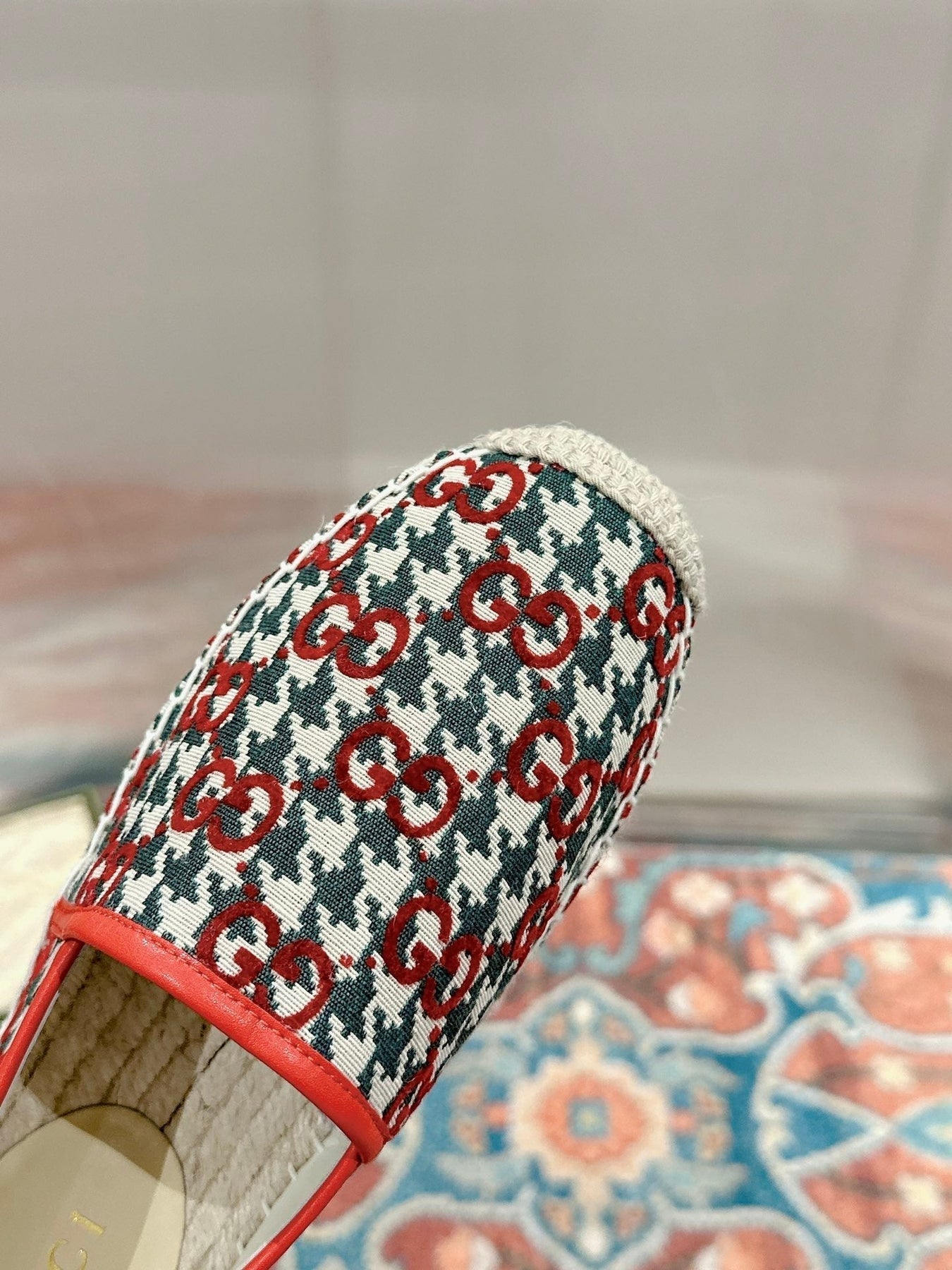 GG ESPADRILLE LOAFER CRIMSON AND OCEAN CANVAS