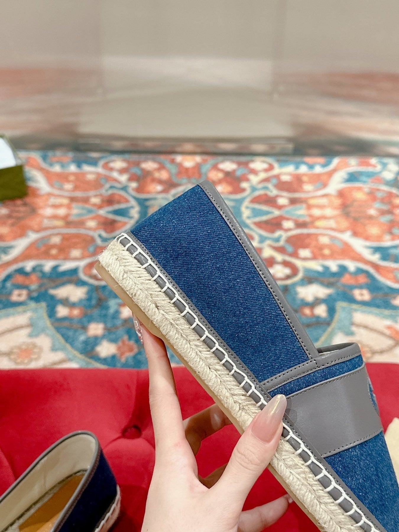 GG ESPADRILLES SLIP - ON AEGEAN CANVAS