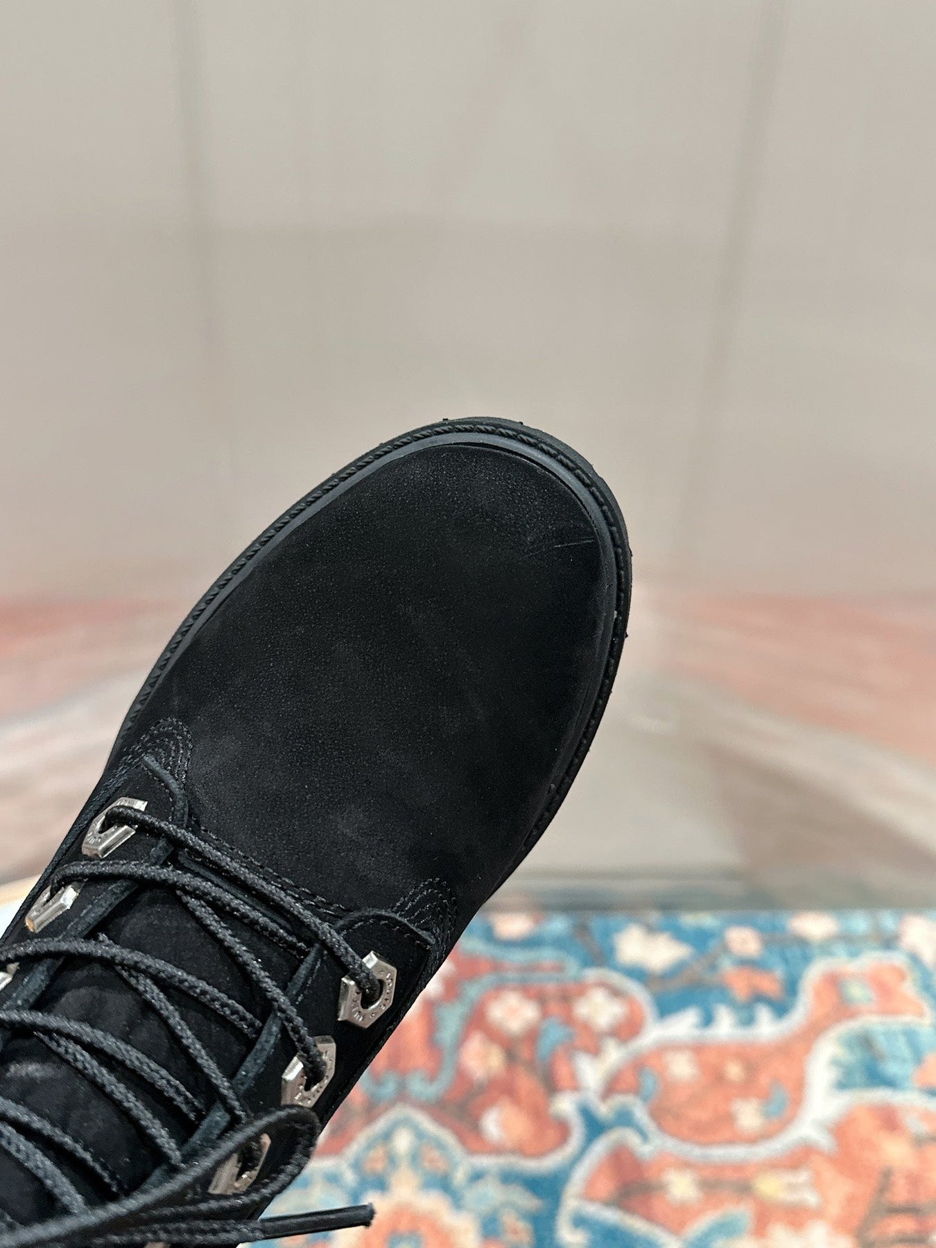 LV X TIMBERLAND ANKLE BOOT IN BLACK SUEDE