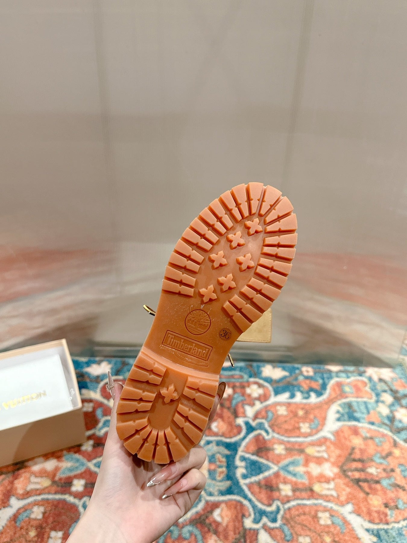 LV X TIMBERLAND ANKLE BOOT IN CHOCOLATE BROWN MONOGRAM CALFSKIN