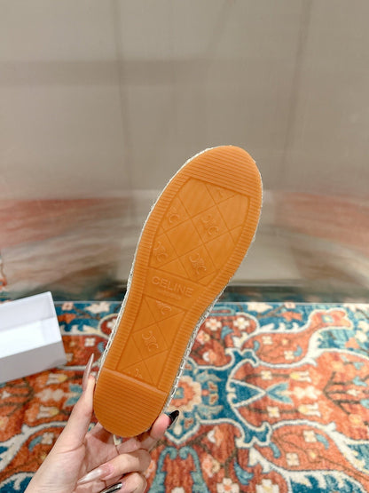 ESPADRILLES WHITE LAMBSKIN BROWN TRIOMPHE