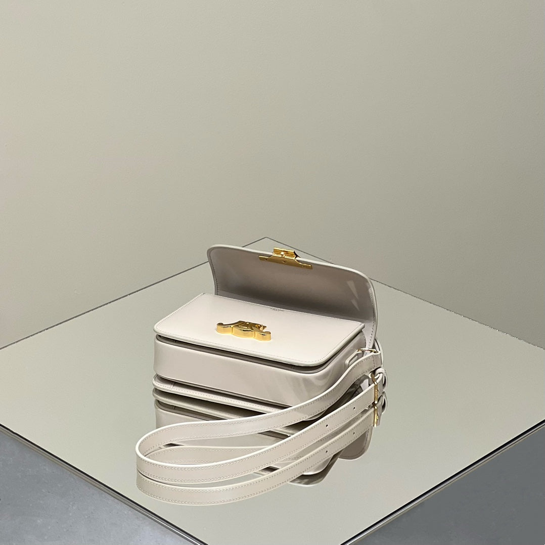 MINI CLAUDE 22 SHINY CALFSKIN WHITE