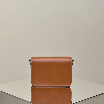 MINI CLAUDE 22 SHINY CALFSKIN CINNAMON BROWN