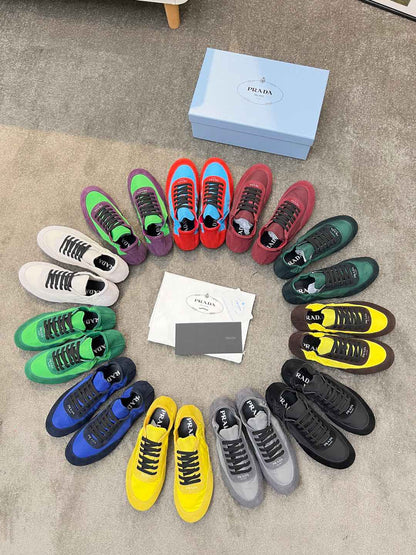 COLLAPSE SNEAKERS IN GREEN SUEDE AND NYLON