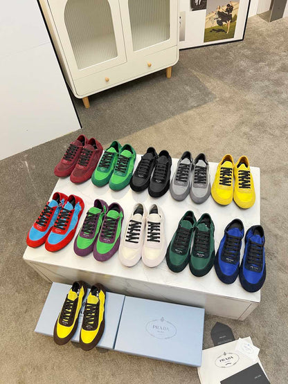 COLLAPSE SNEAKERS IN GREEN SUEDE AND NYLON