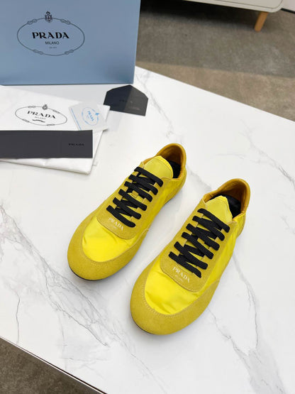 COLLAPSE SNEAKERS IN YELLOW SUEDE AND NYLON