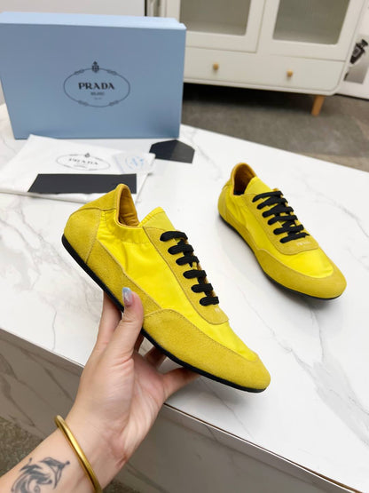 COLLAPSE SNEAKERS IN YELLOW SUEDE AND NYLON