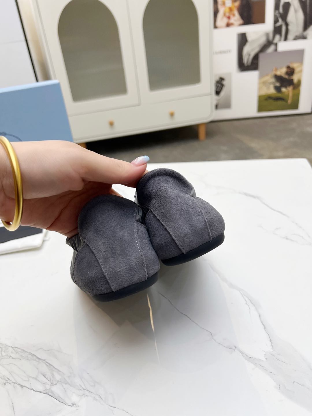 COLLAPSE SNEAKERS IN GRAY SUEDE AND NYLON