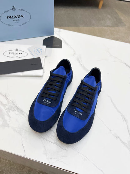 COLLAPSE SNEAKERS IN BLUE SUEDE AND NYLON