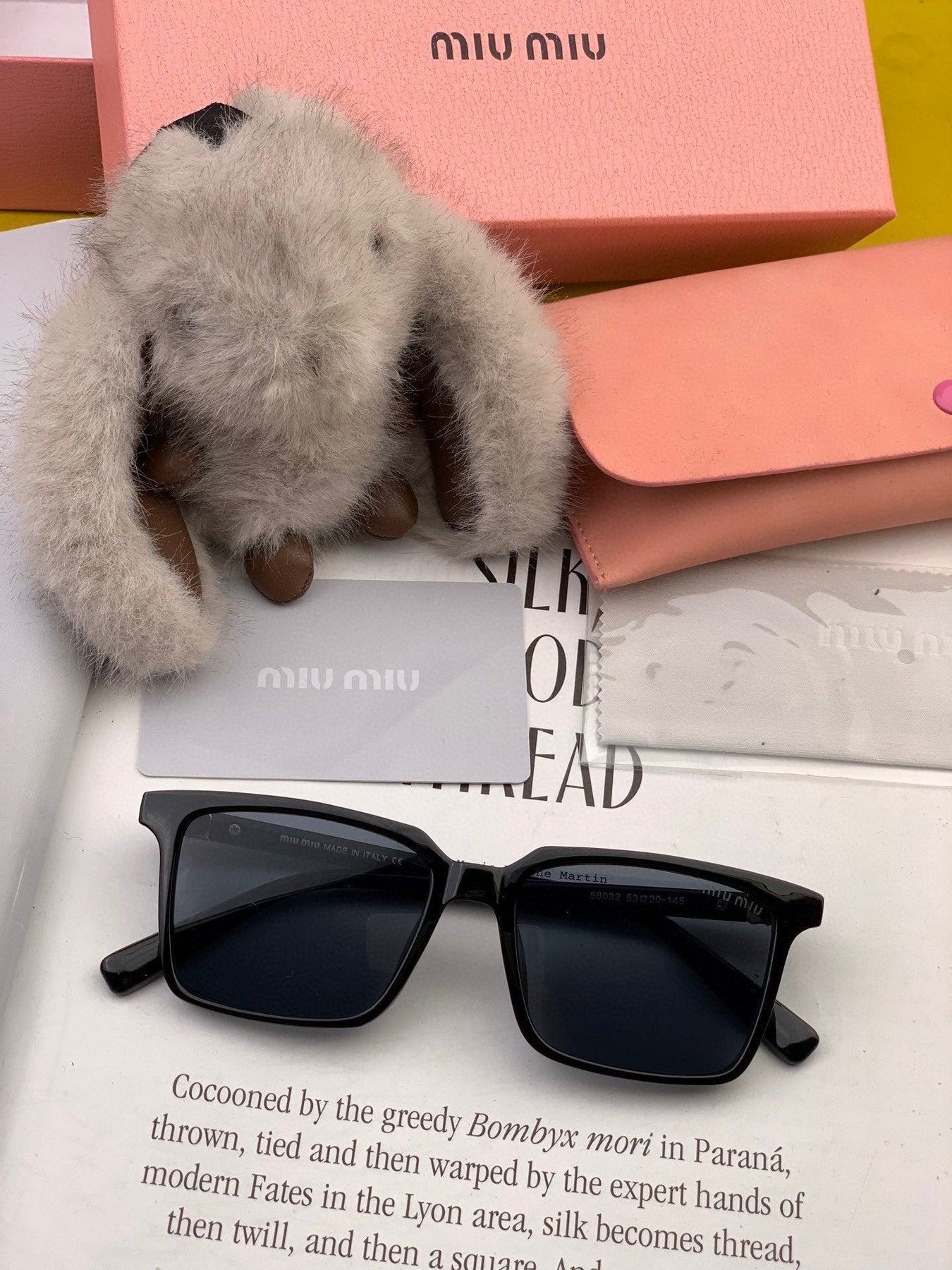 GLIMPSE SQUARE SUNGLASSES 555823 IN BLACK ACETATE