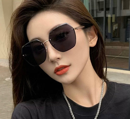 RECTANGULAR FRAME SUNGLASSES G0638 IN METAL AND ACETATE