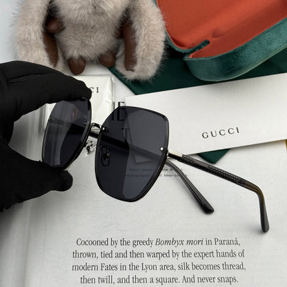 RECTANGULAR FRAME SUNGLASSES G0638 IN METAL AND ACETATE