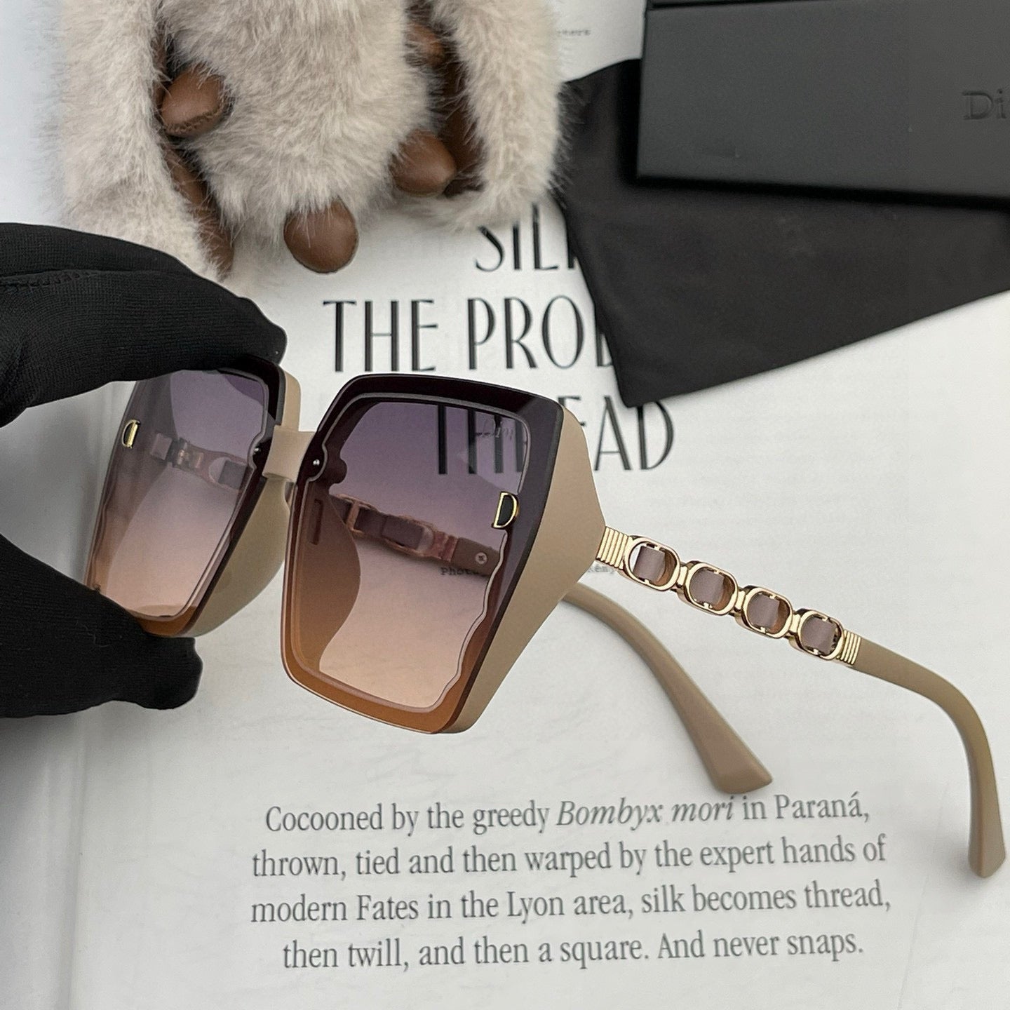 MONTAIGNE SUNGLASS CD5302 IN ACETATE EMBOSSED LOGO