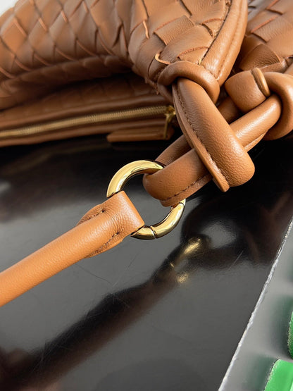 MEDIUM GEMELLI SHOULDER BAG 36 IN BROWN LAMBSKIN