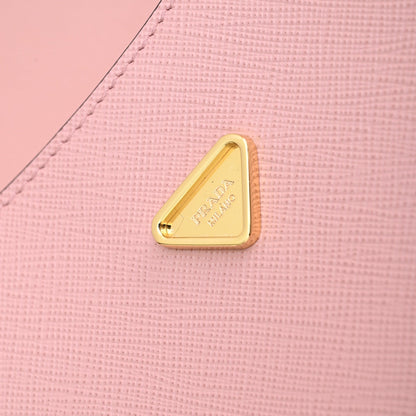 MINI FLAP BAG 20 IN BABY PINK SAFFIANO LEATHER GOLD HARDWARE