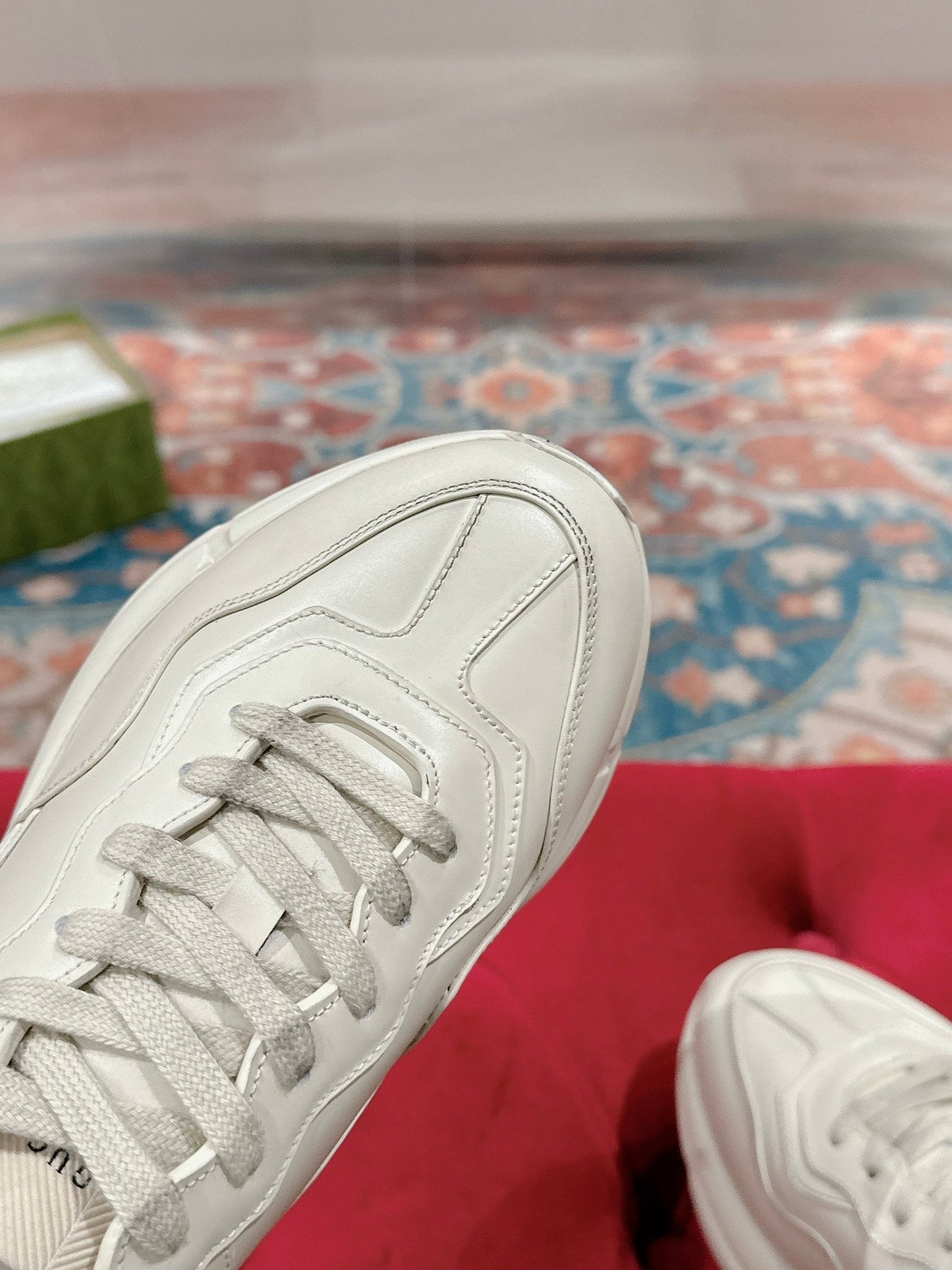 GG RHYTON TRAINER WHITE CALFSKIN