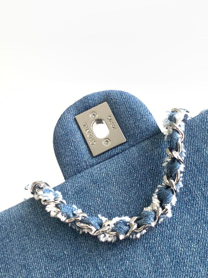 CC MINI 25 CLASSIC BAG IN BLUE COBALT DENIM