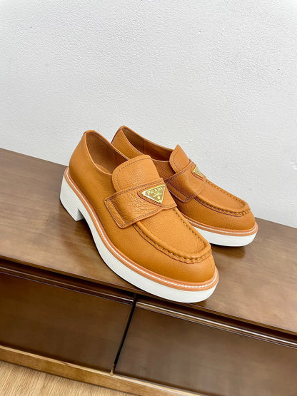 PRA CHOCOLATE LOAFERS BRONZE CALFSKIN