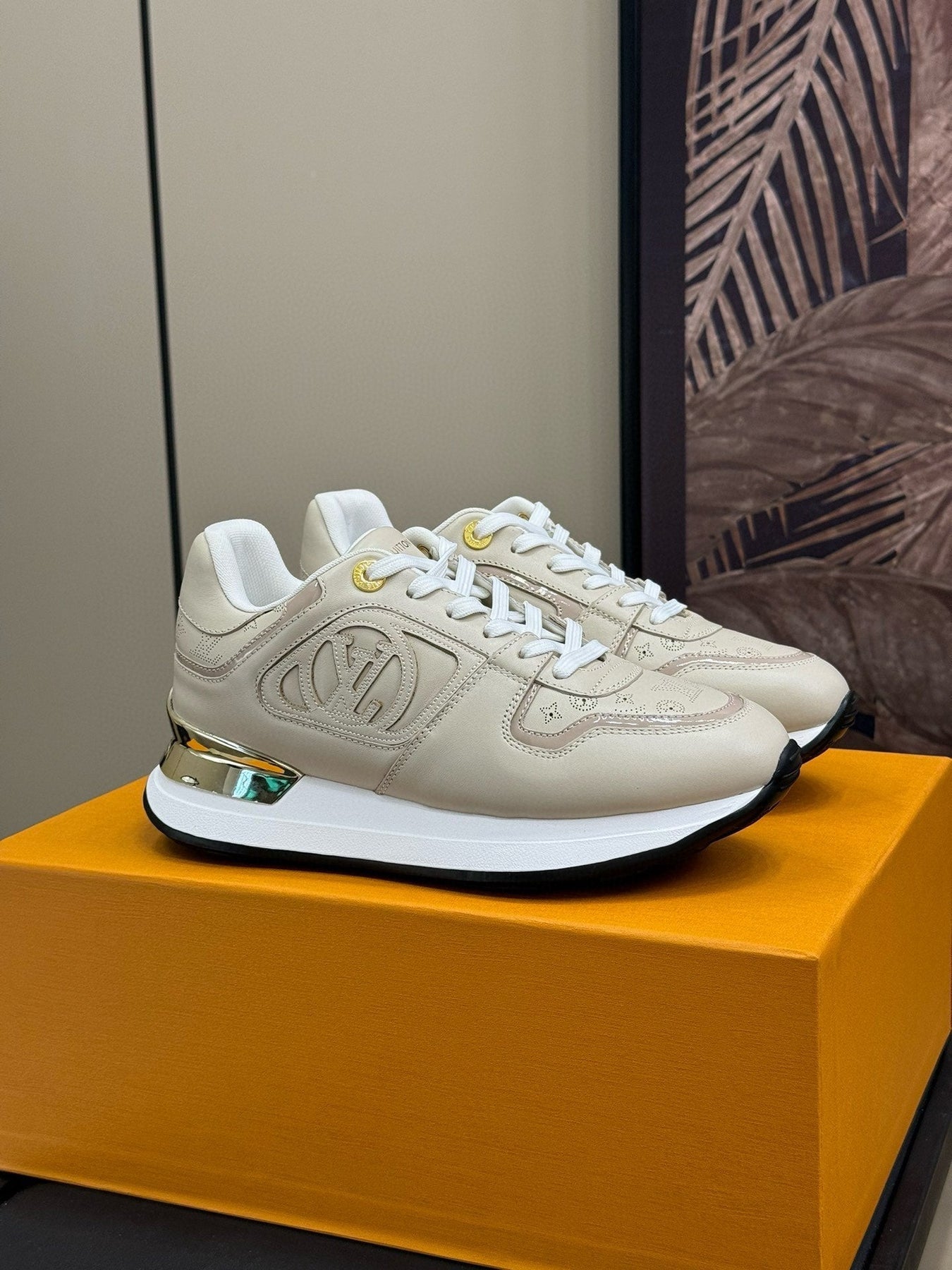 LV NEO RUN AWAY SNEAKER IN KHAKI TAN CALFSKIN