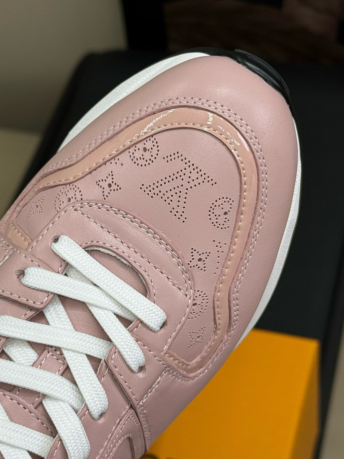 LV NEO RUN AWAY SNEAKER IN PASTEL PINK CALFSKIN