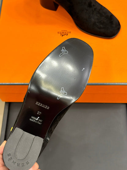 JILL 60 ANKLE BOOT IN BLACK SUEDE