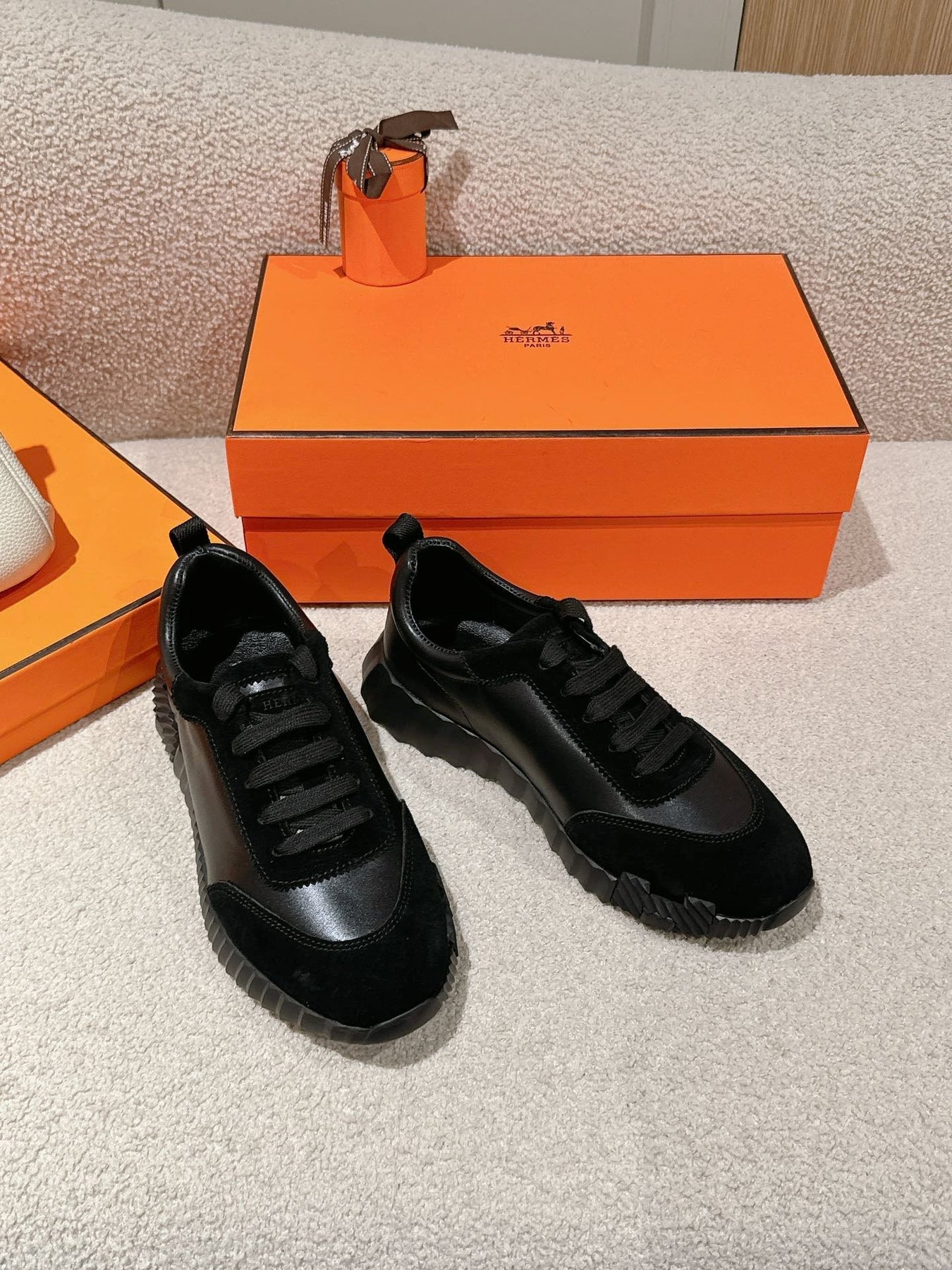 MAINLAND SNEAKER IN FULL BLACK SUEDE AND CALFSKIN