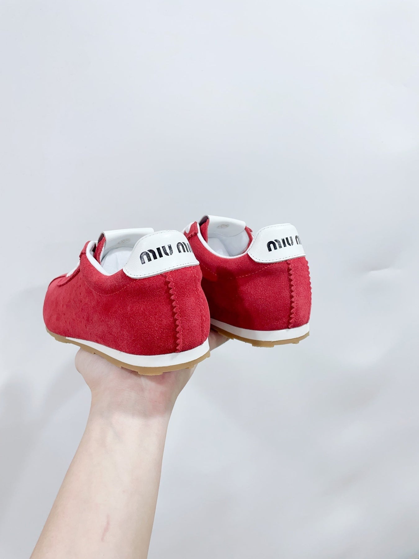 PLUME SUEDE SNEAKERS WATERMELON