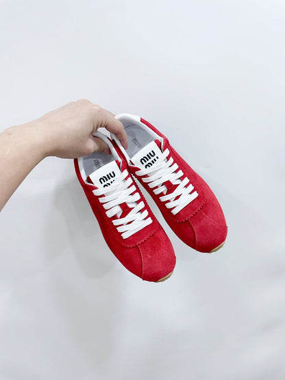 PLUME SUEDE SNEAKERS WATERMELON