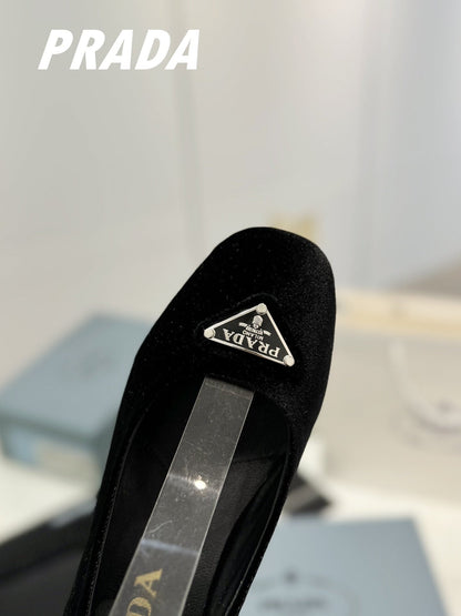 PRA NAPPA MARY JANE PUMPS BLACK SATIN