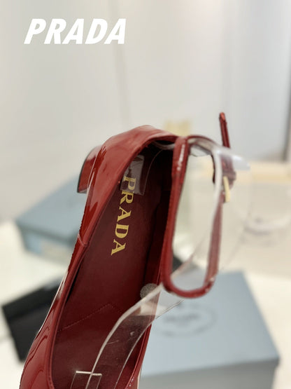 PRA NAPPA MARY JANE PUMPS JAM LAMBSKIN