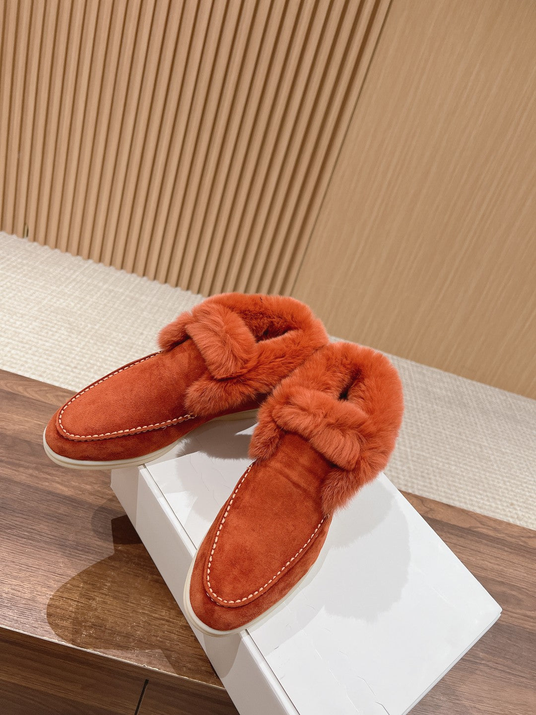 LP CLASSIC SUMMER CHARMS WALK LOAFERS BURNT ORANGE CALFSKIN