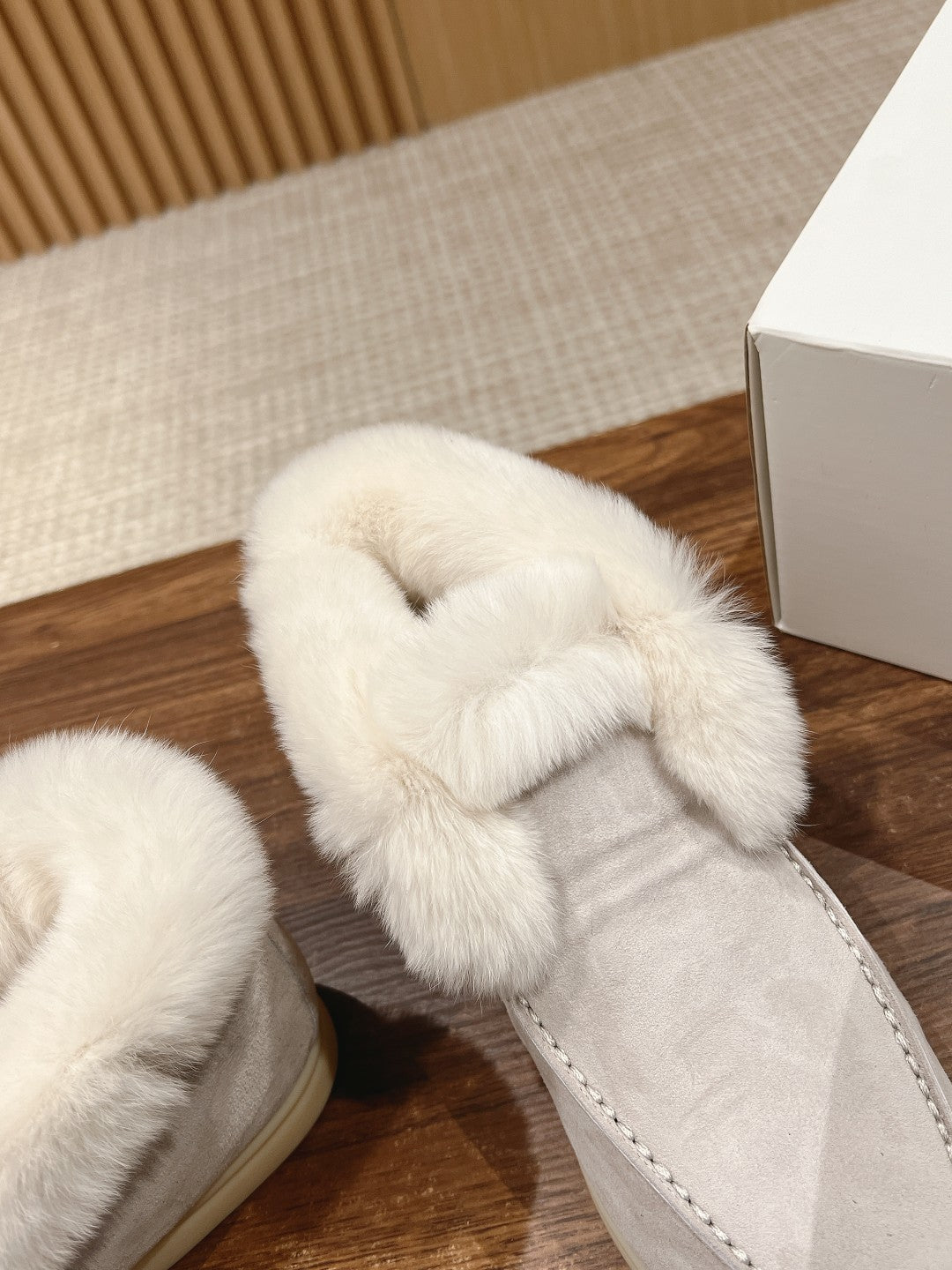 LP CLASSIC SUMMER CHARMS WALK LOAFERS LIGHT GRAY CALFSKIN