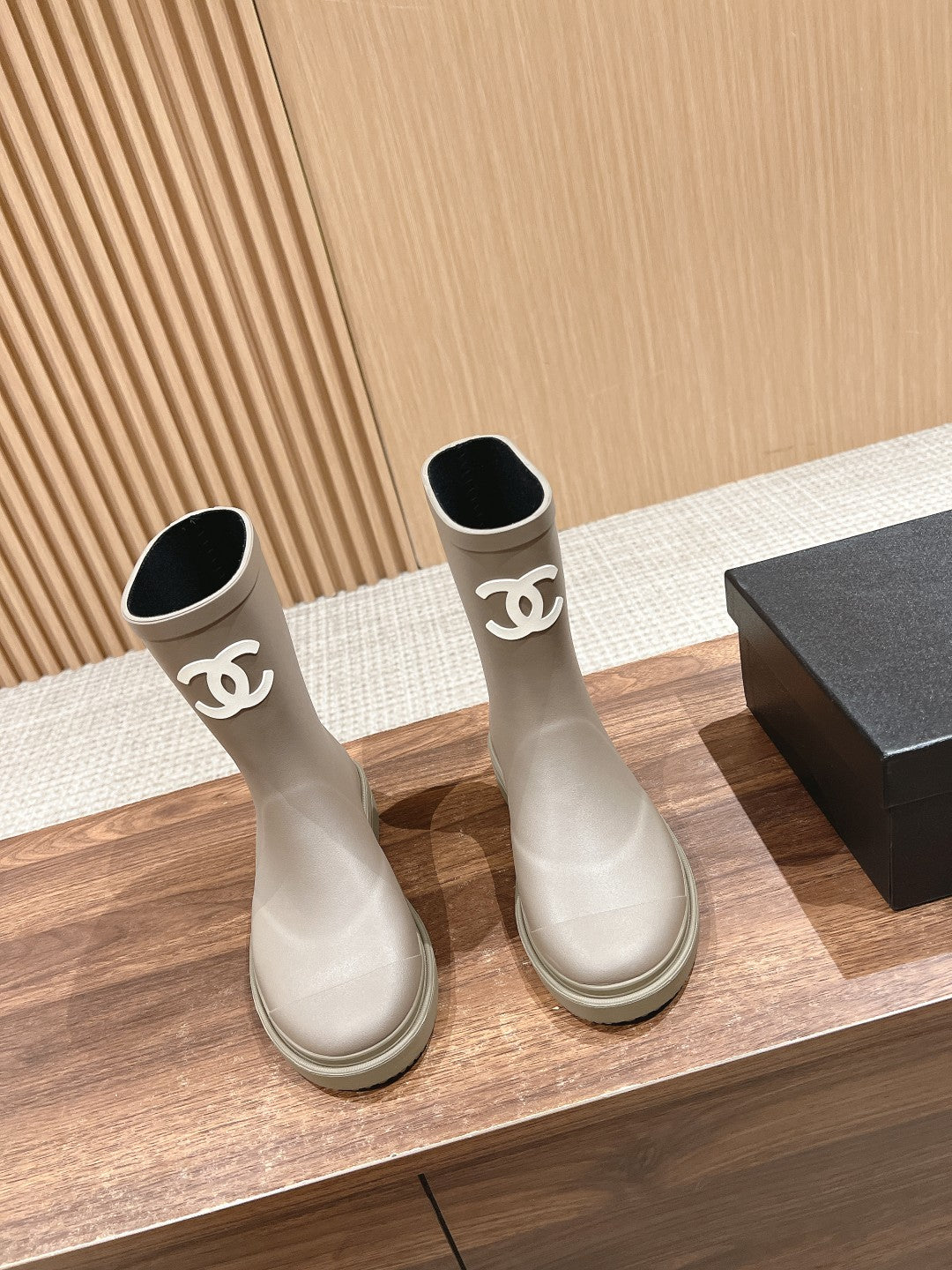 CC RAIN BOOTS GREY TPU WITH WHITE LOGO
