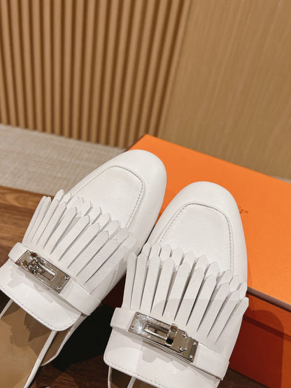 0Z Mule Fringed White