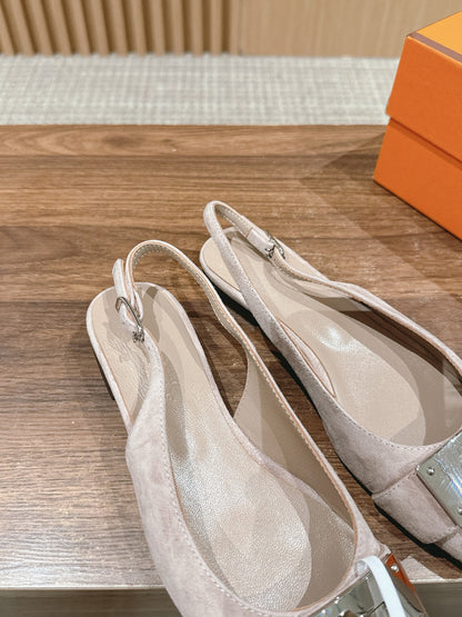 Innocente Slingback Suede Goatskin Light pink