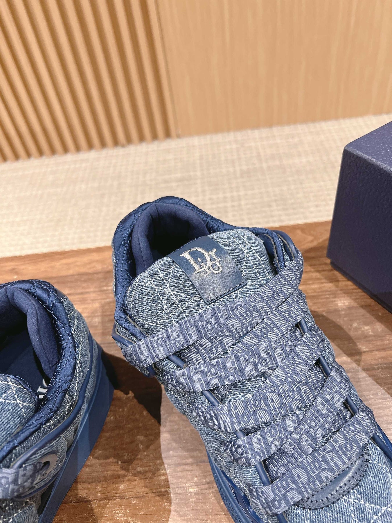 BY ERL B9S SKATER SNEAKER IN COBALT BLUE CANNAGE FABRIC