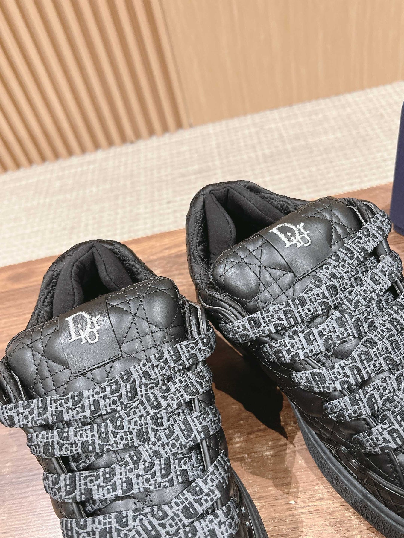 BY ERL B9S SKATER SNEAKER IN BLACK CANNAGE LAMBSKIN