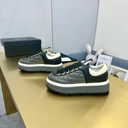 PLATFORM SHOES IN BLACK LAMBSKIN