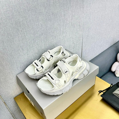 3XL SPORTY SANDALS IN WHITE POLYURETHANE, POLYESTER AND TPU